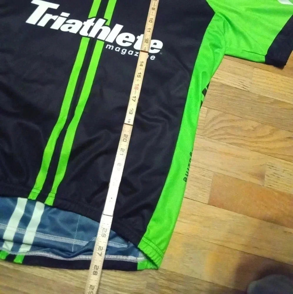 Suarez Triathlete Cycling Jersey Green Black Men's Large - Picture 4 of 6